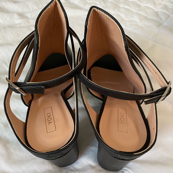Black open top sling back sandals - size 11 - Picture 3 of 4